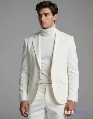 Photorealistic photograph of a handsome an anonymous figure male model standing 