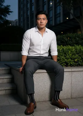 Heavily muscular adult man with substantial muscle mass, wide shoulders, thick neck, large chest and