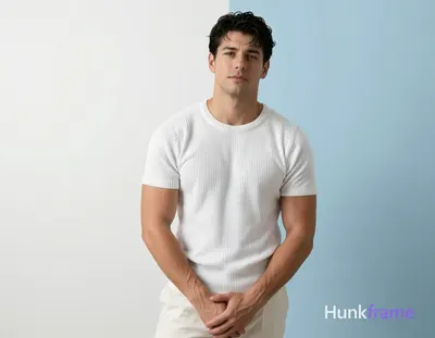 an anonymous figure adult man with fair to light tan skin and clean-shaven face He wears black mediu