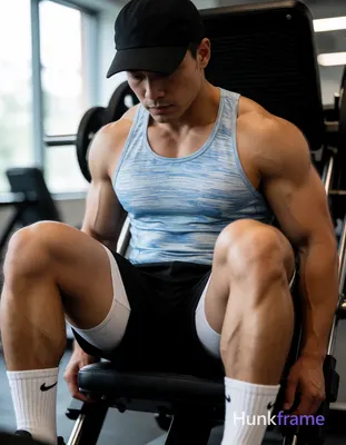 Heavily muscular adult man with substantial muscle mass, wide shoulders, thick neck, large chest and