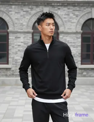 an anonymous figure adult man with light to medium tan skin and short textured black hair styled upw