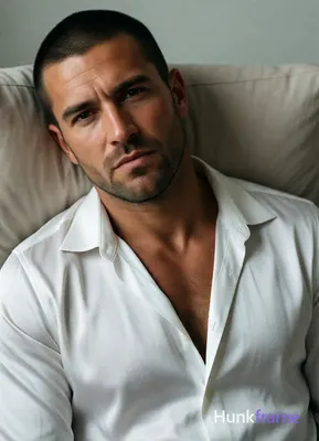 an anonymous figure man with light to medium tan skin texture and pores, short b