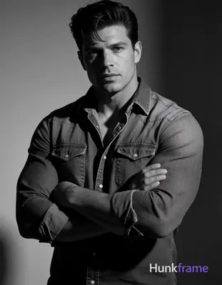 Heavily muscular adult man with substantial muscle mass, wide shoulders, thick n