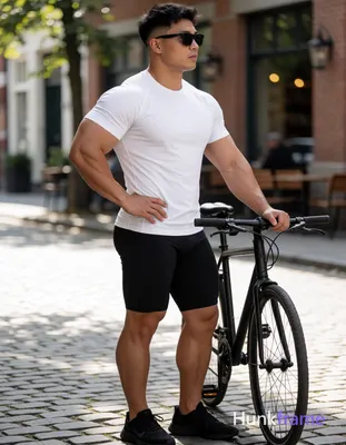 Heavily muscular adult man with substantial muscle mass, wide shoulders, thick neck, large chest and