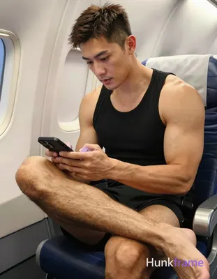 Asian man with light to medium tan skin and short dark brown hair featuring a textured top with fade
