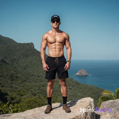 A handsome an anonymous figure man standing confidently on a neutral gray backdr